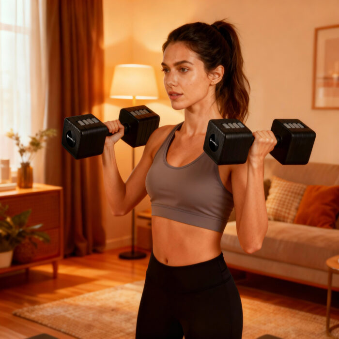 bilde 8 - HL02 ADJUSTABLE DUMBBELLS BLACK 2 x 5 KG HMS