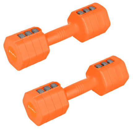bilde 1 - HL03 ADJUSTABLE DUMBBELLS ORANGE 2 x 2.5 KG HMS
