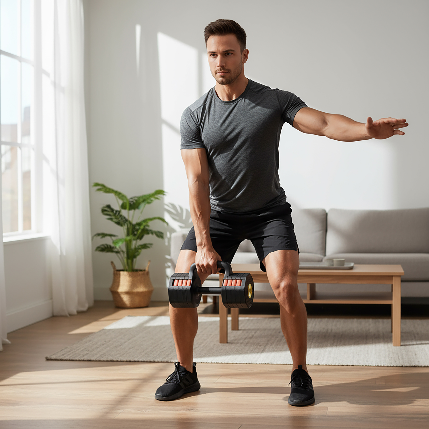 bilde 4 - HL05 3in1 ADJUSTABLE DUMBBELL WITH PUSH-UP BAR AND KETTLEBELL FUNCTION HMS