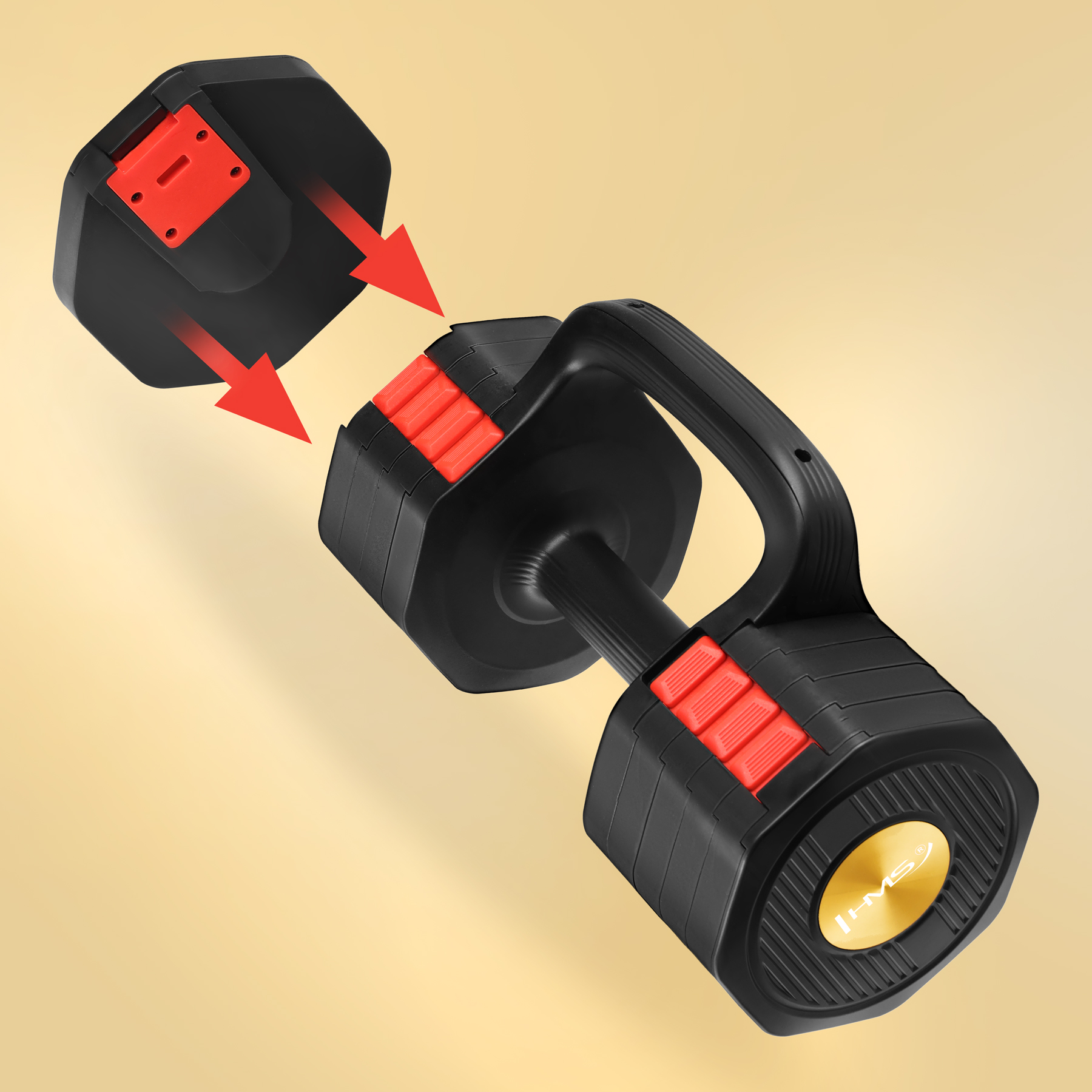 bilde 6 - HL05 3in1 ADJUSTABLE DUMBBELL WITH PUSH-UP BAR AND KETTLEBELL FUNCTION HMS