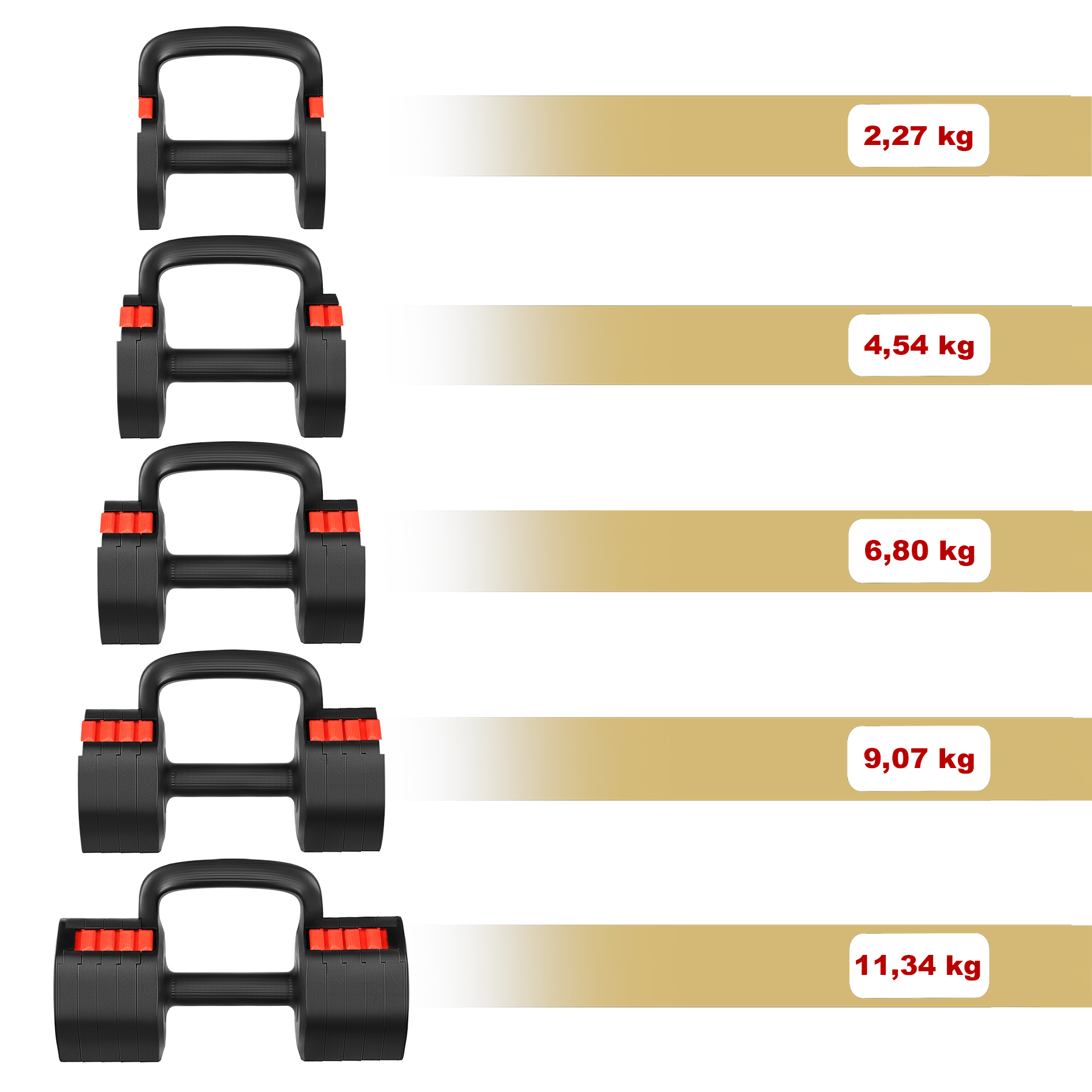 bilde 8 - HL05 3in1 ADJUSTABLE DUMBBELL WITH PUSH-UP BAR AND KETTLEBELL FUNCTION HMS