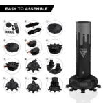 bilde 3 - FREE STANDING PUNCH BAG F9 GREY/BLACK-6FT + BAG MITTS F9 RED/BLACK