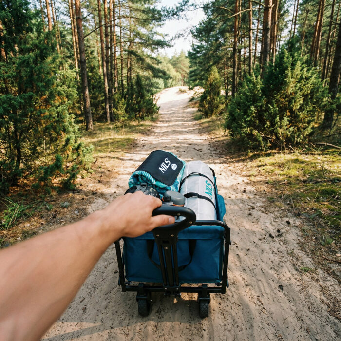 bilde 2 - NC4306 FOLDING CAMPING WAGON TURQUOISE 70L NILS CAMP