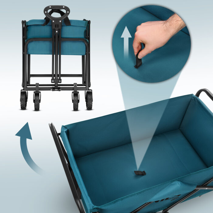 bilde 4 - NC4306 FOLDING CAMPING WAGON TURQUOISE 70L NILS CAMP