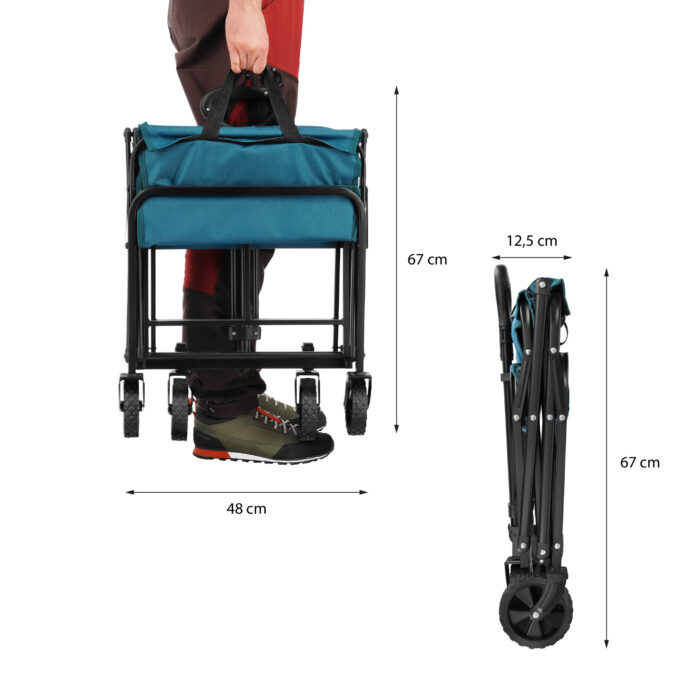 bilde 5 - NC4306 FOLDING CAMPING WAGON TURQUOISE 70L NILS CAMP