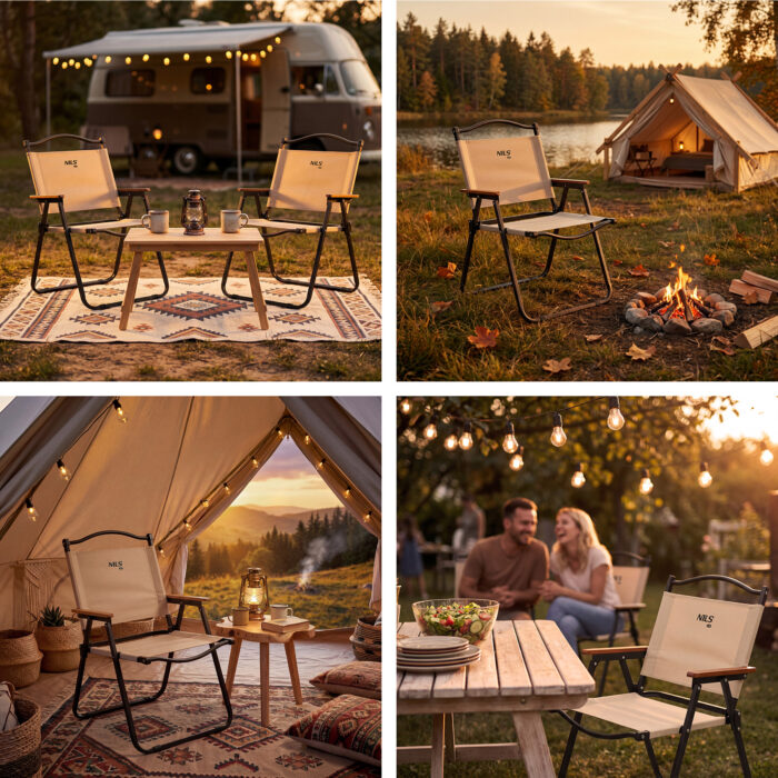 bilde 7 - NC4307 NILS CAMP BEIGE FOLDING CHAIR
