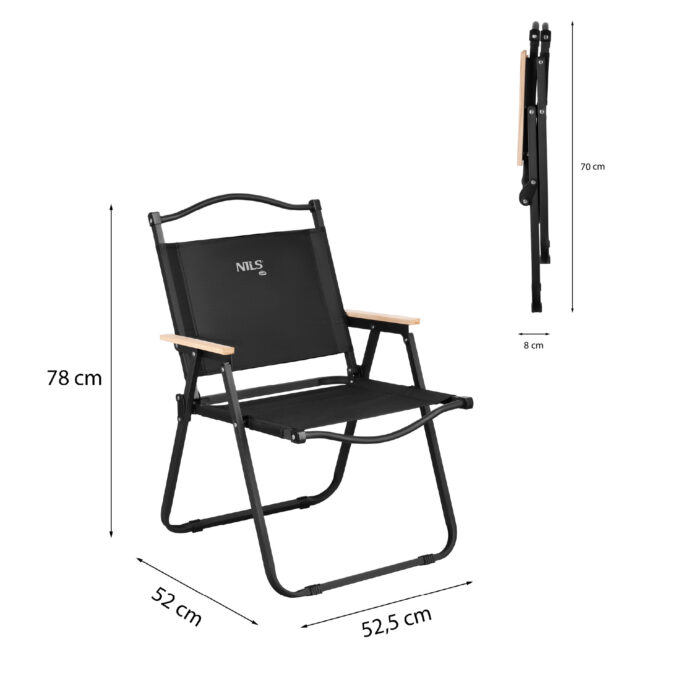 bilde 6 - NC4307 BLACK FOLDING CHAIR NILS CAMP