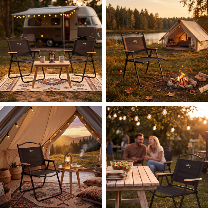 bilde 7 - NC4307 BLACK FOLDING CHAIR NILS CAMP